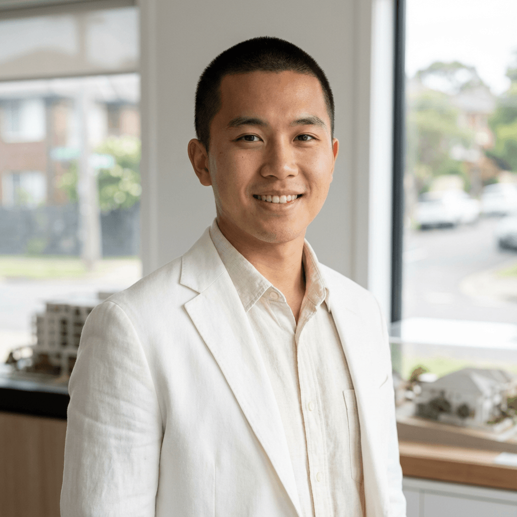 Michael Chen, Toyota Corolla owner, standing beside his car