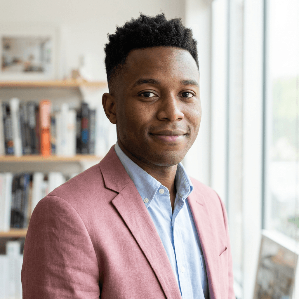 David Okafor, male fleet manager in his early 50s, Black, confident and organized professional appearance